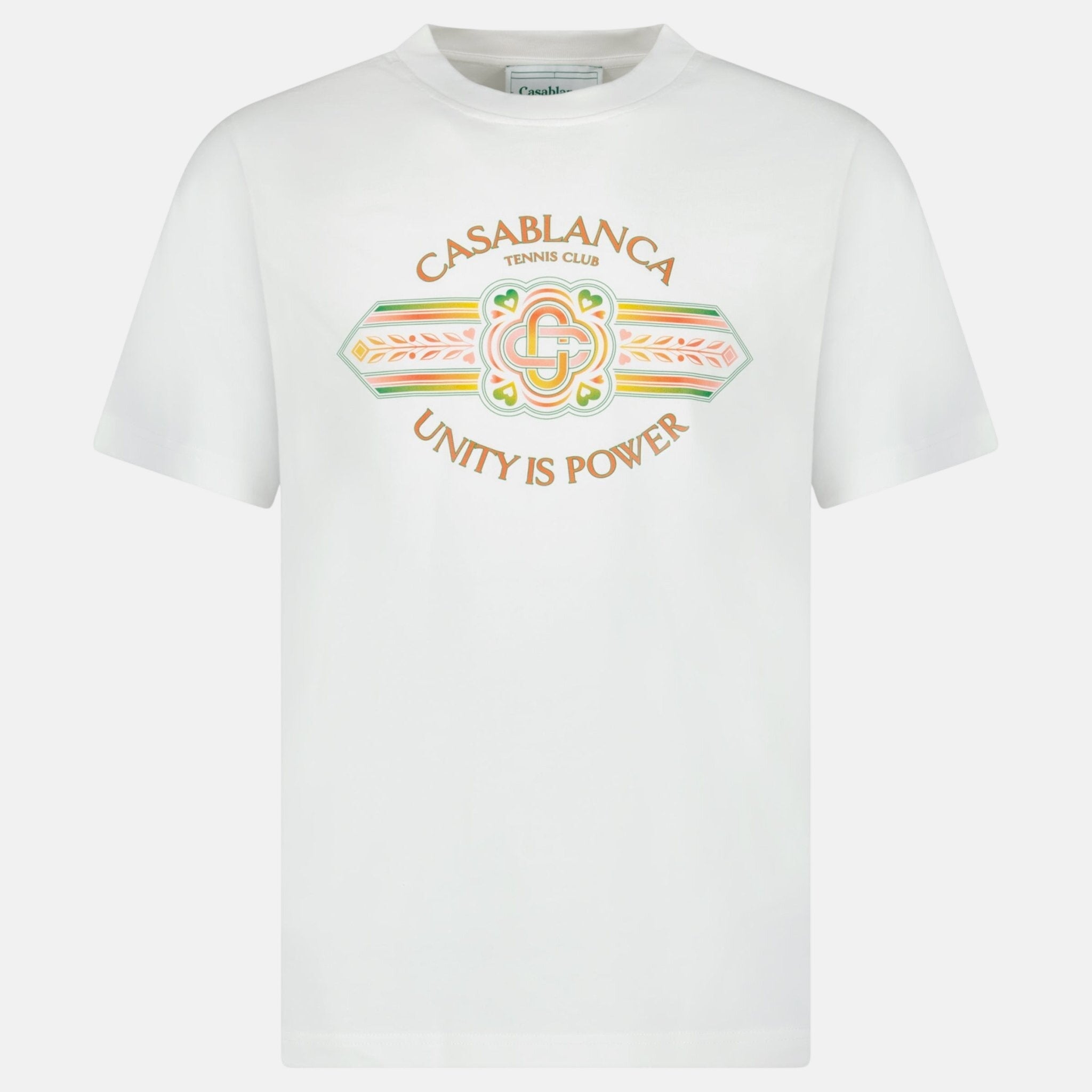 Casablanca ‘Unity Is Power’ T-Shirt White – C11 | Studio DOS by Designer Outlet Sales
