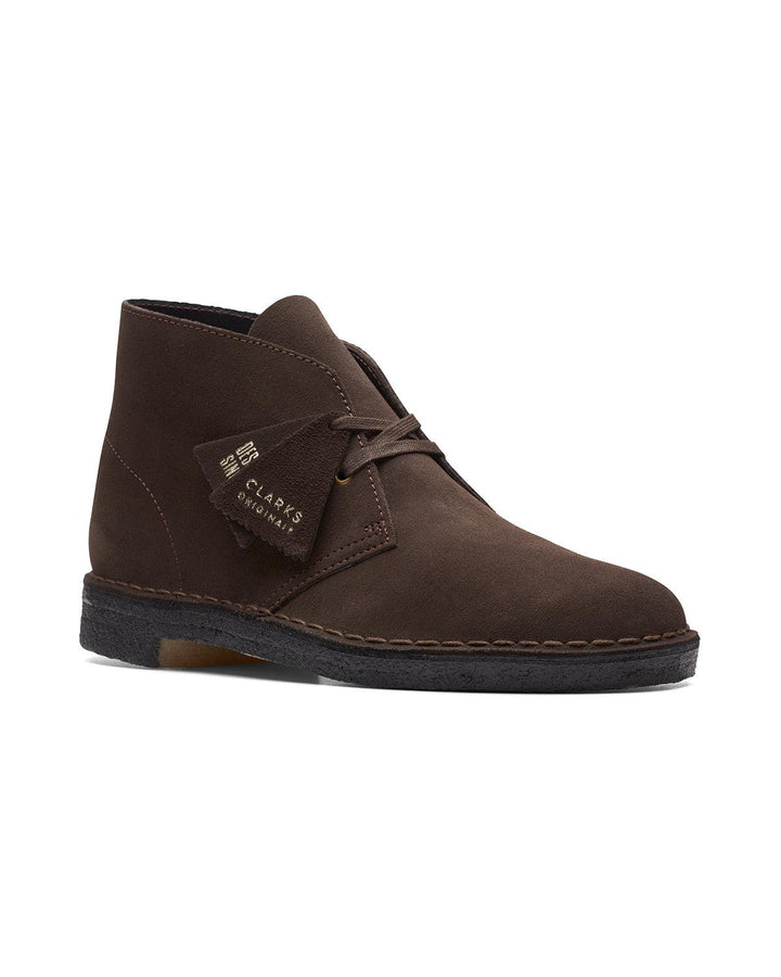 CLARKS ORIGINALS MENS DESERT BOOTS DARK BROWN SUEDE-Designer Outlet Sales