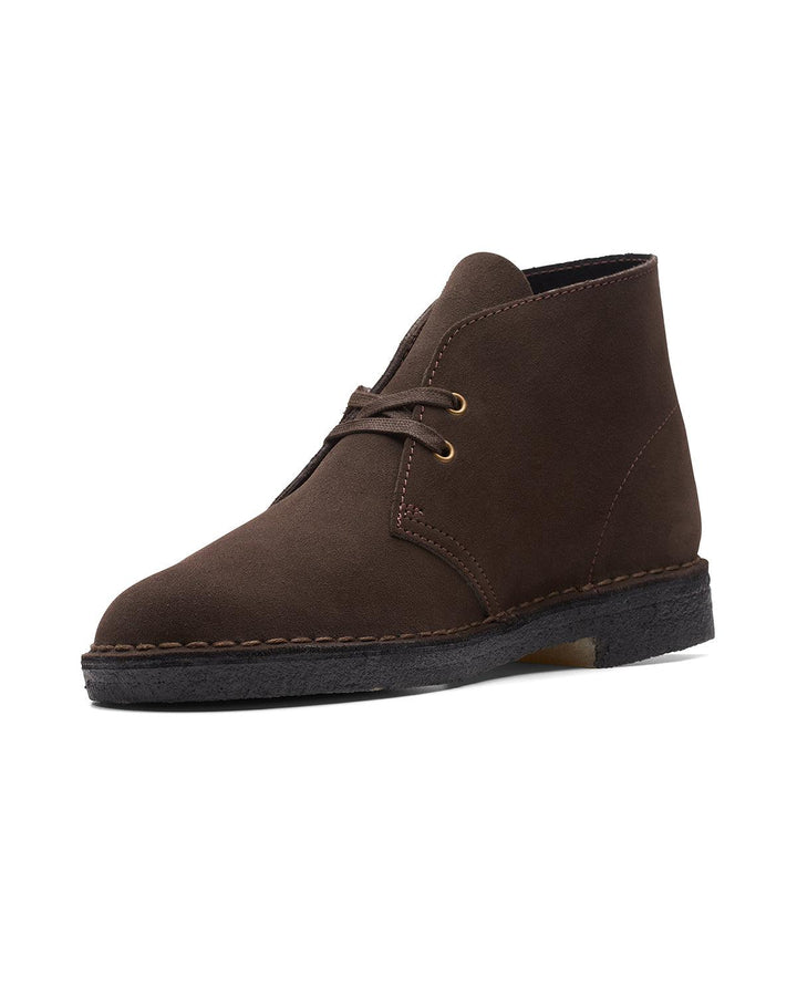 CLARKS ORIGINALS MENS DESERT BOOTS DARK BROWN SUEDE-Designer Outlet Sales