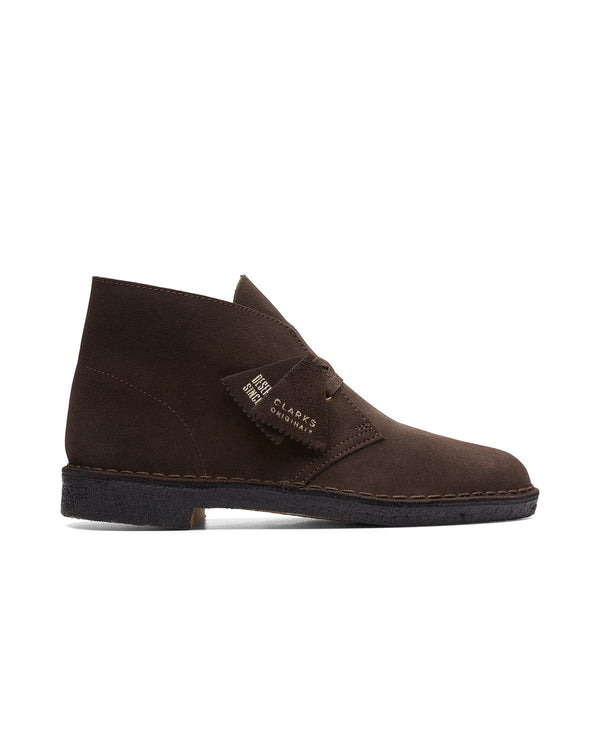 CLARKS ORIGINALS MENS DESERT BOOTS DARK BROWN SUEDE-Designer Outlet Sales