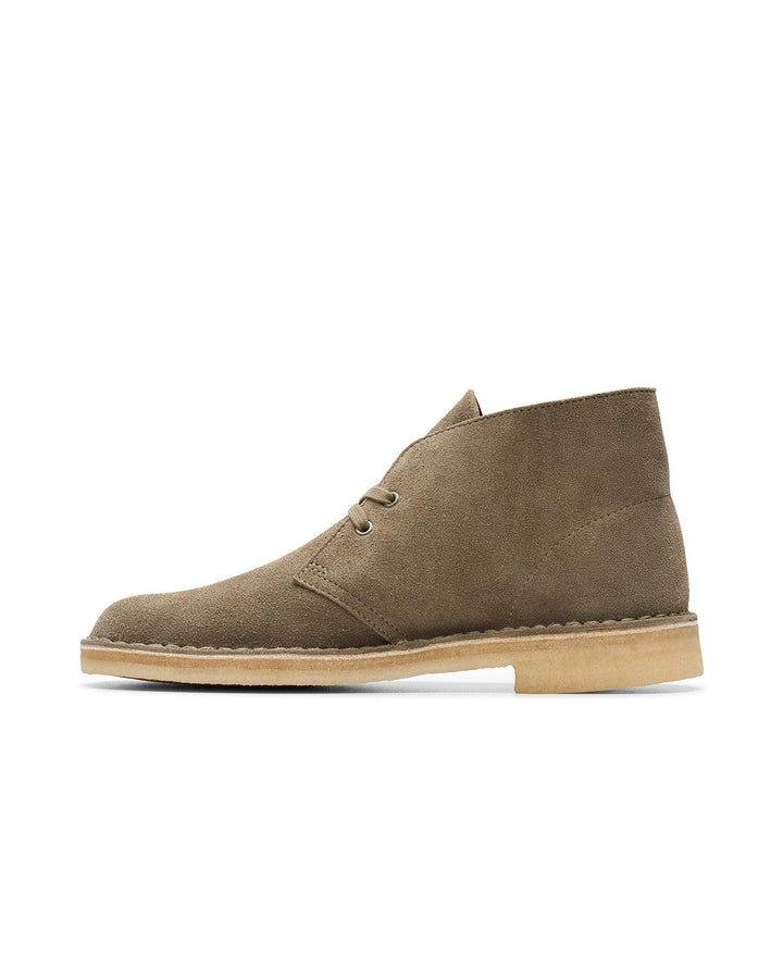 CLARKS ORIGINALS MENS DESERT BOOTS PALE KHAKI SUEDE-Designer Outlet Sales