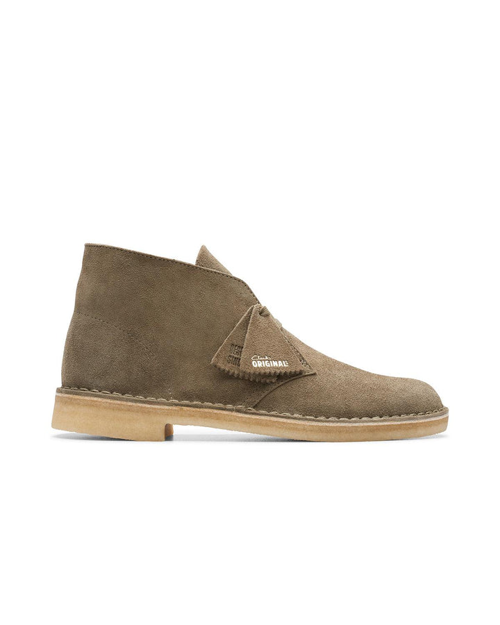 CLARKS ORIGINALS MENS DESERT BOOTS PALE KHAKI SUEDE-Designer Outlet Sales