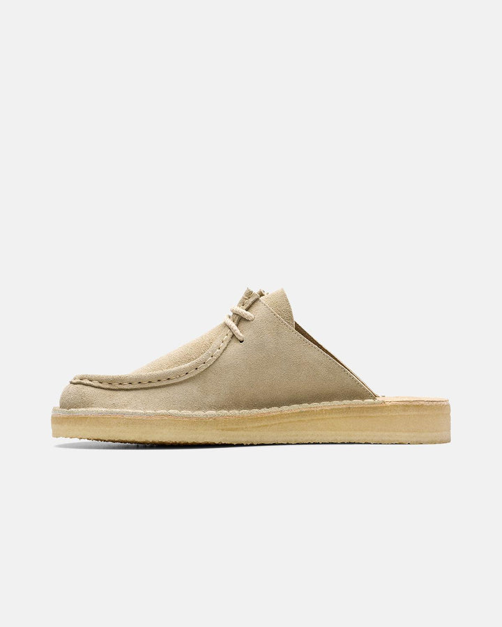 CLARKS ORIGINALS MENS DESERT NOMAD MULES PALE GREY SUEDE-Designer Outlet Sales