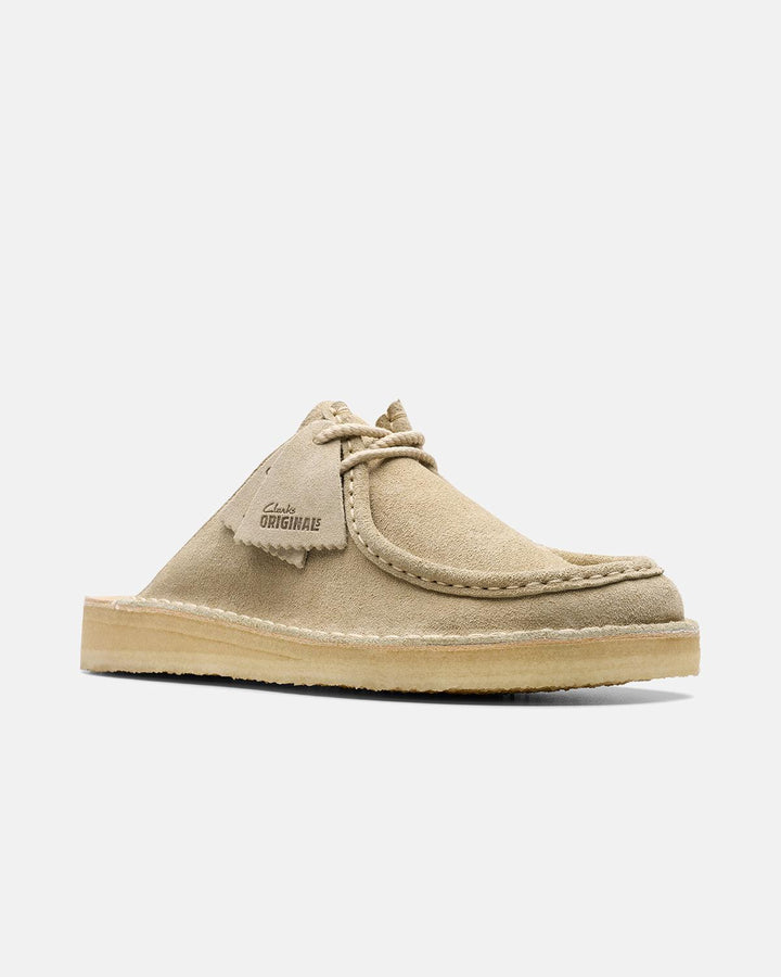 CLARKS ORIGINALS MENS DESERT NOMAD MULES PALE GREY SUEDE-Designer Outlet Sales