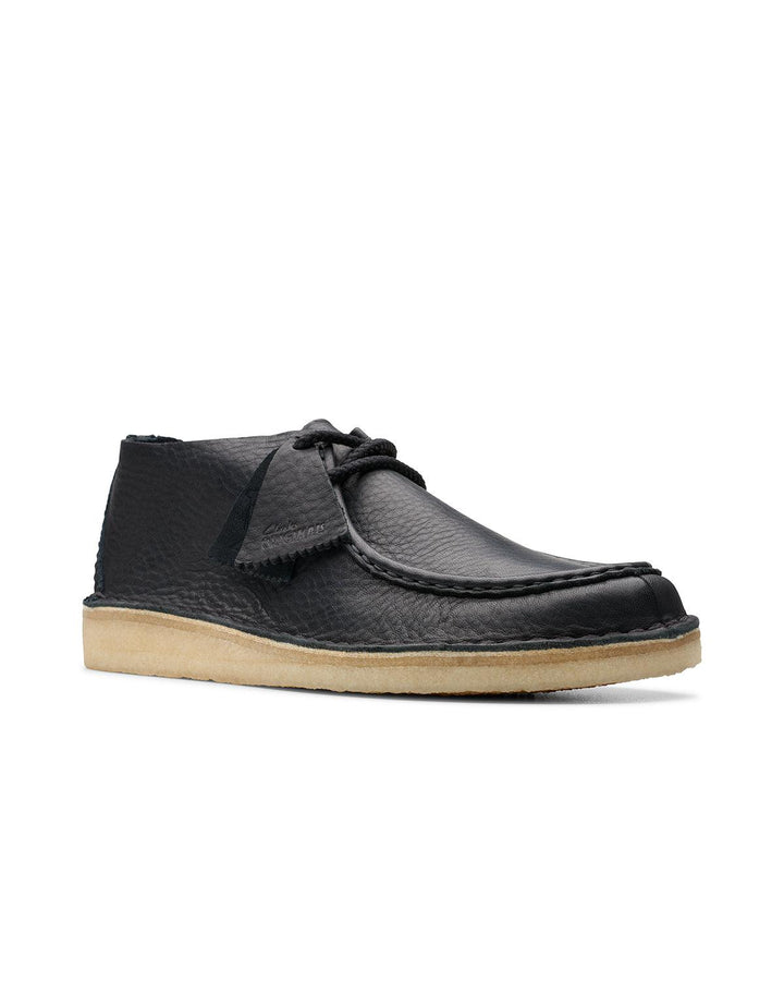 CLARKS ORIGINALS MENS DESERT NOMAD SHOES BLACK LEATHER-Designer Outlet Sales