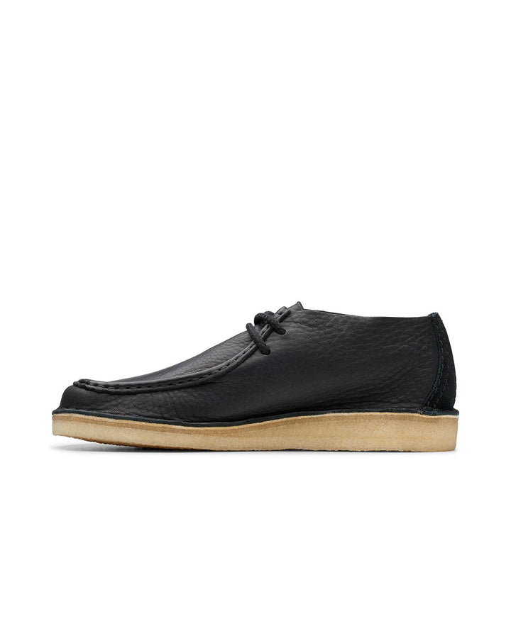 CLARKS ORIGINALS MENS DESERT NOMAD SHOES BLACK LEATHER-Designer Outlet Sales