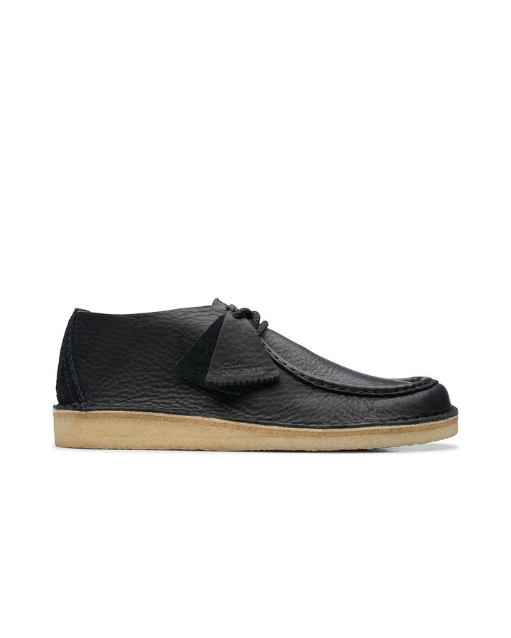 CLARKS ORIGINALS MENS DESERT NOMAD SHOES BLACK LEATHER-Designer Outlet Sales