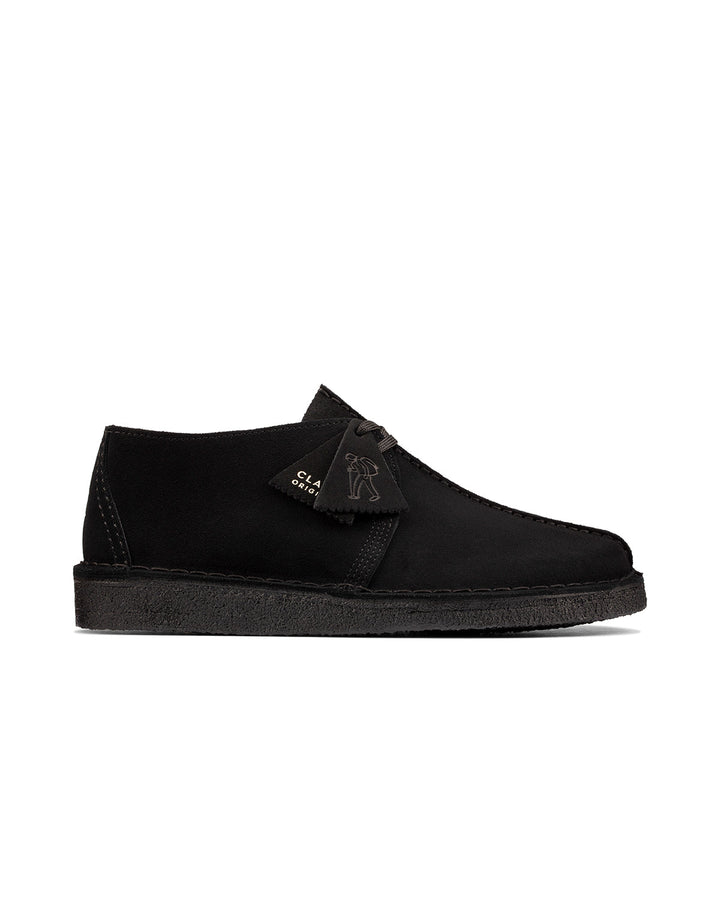 CLARKS ORIGINALS MENS DESERT TREK SHOES BLACK SUEDE-Designer Outlet Sales