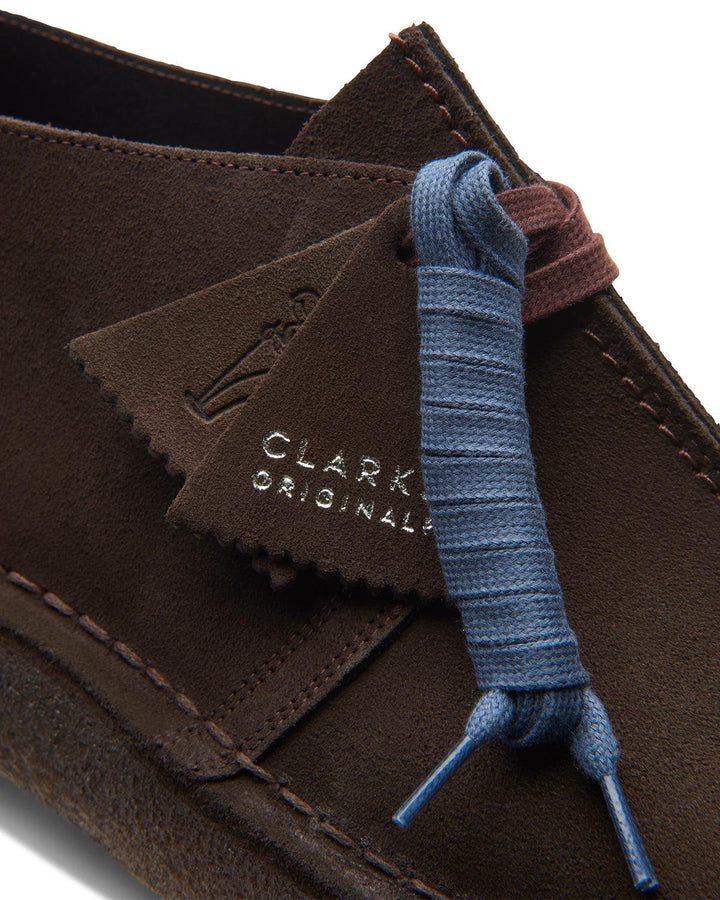 CLARKS ORIGINALS MENS DESERT TREK SHOES DARK BROWN SUEDE-Designer Outlet Sales