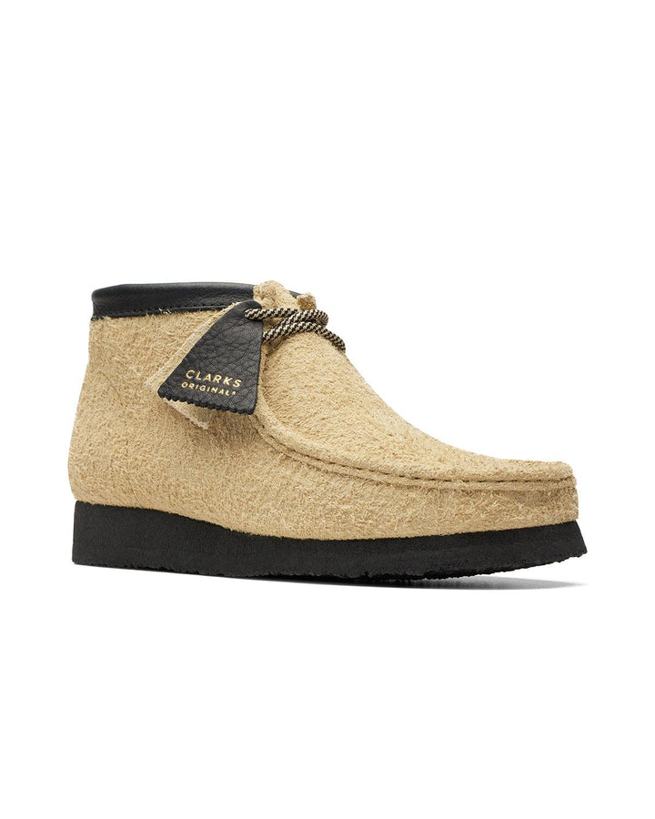 CLARKS ORIGINALS MENS WALLABEE BOOTS MAPLE BLACK-Designer Outlet Sales