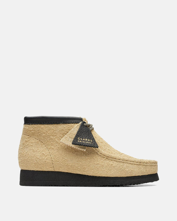 CLARKS ORIGINALS MENS WALLABEE BOOTS MAPLE BLACK-Designer Outlet Sales