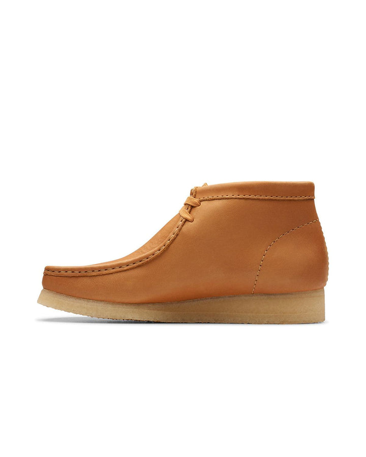 CLARKS ORIGINALS MENS WALLABEE BOOTS MID TAN LEATHER-Designer Outlet Sales