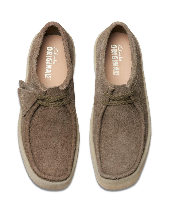 CLARKS ORIGINALS MENS WALLABEE CUP SHOES PALE KHAKI SUEDE-Designer Outlet Sales