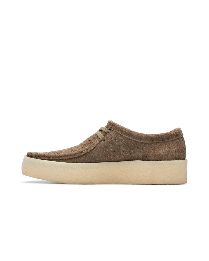 CLARKS ORIGINALS MENS WALLABEE CUP SHOES PALE KHAKI SUEDE-Designer Outlet Sales