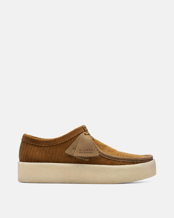 CLARKS ORIGINALS MENS WALLABEE CUP SHOES TAN CORD-Designer Outlet Sales
