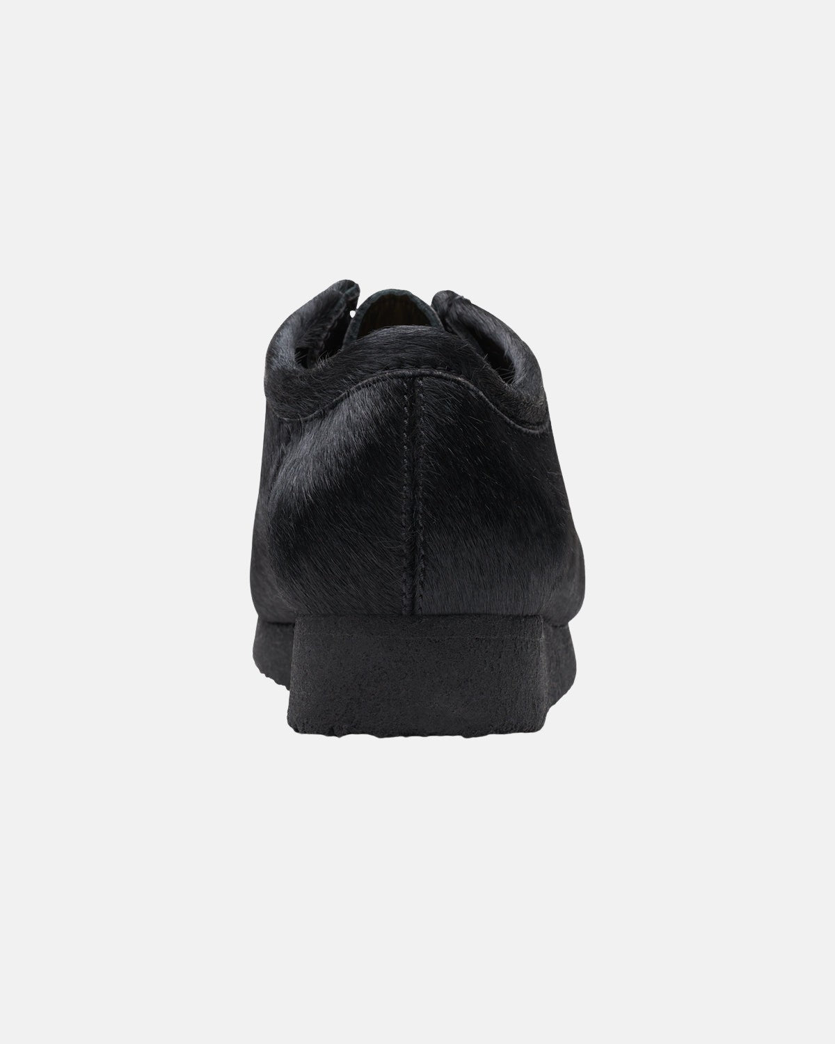 CLARKS ORIGINALS MENS WALLABEE SHOES BLACK HAIR ON – DESIGNER