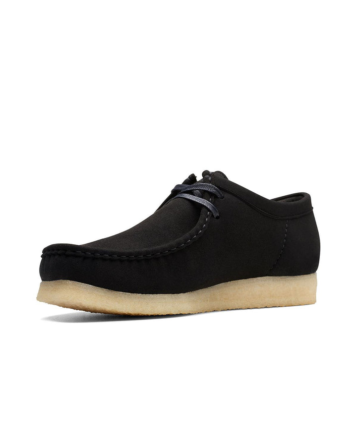 CLARKS ORIGINALS MENS WALLABEE SHOES BLACK VEGAN SUEDE GRADE B-Designer Outlet Sales