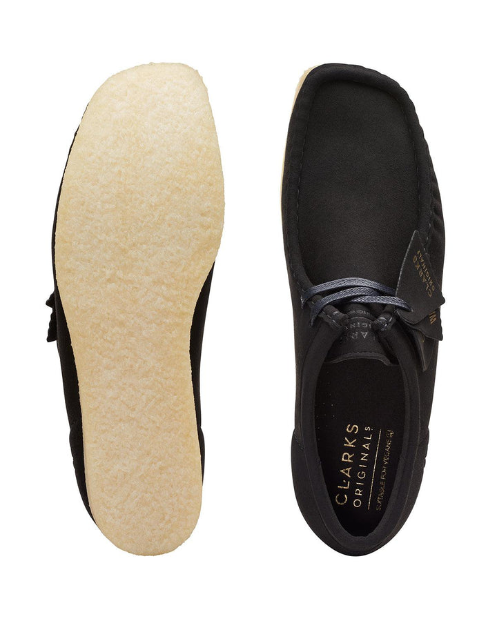 CLARKS ORIGINALS MENS WALLABEE SHOES BLACK VEGAN SUEDE GRADE B-Designer Outlet Sales