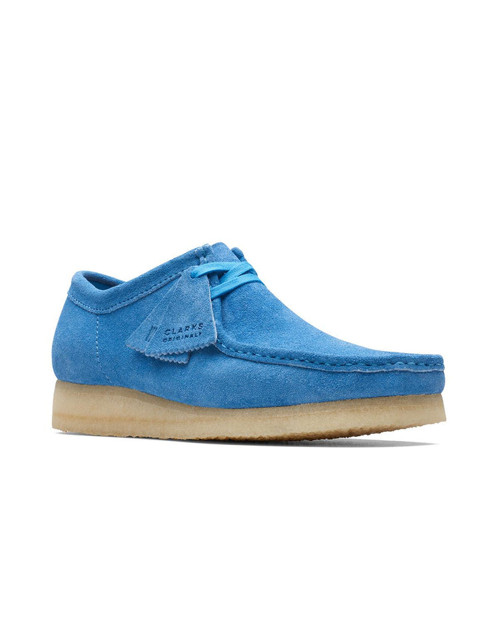 CLARKS ORIGINALS MENS WALLABEE SHOES BRIGHT BLUE-Designer Outlet Sales