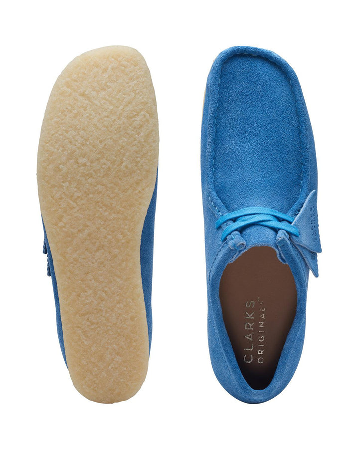 CLARKS ORIGINALS MENS WALLABEE SHOES BRIGHT BLUE-Designer Outlet Sales