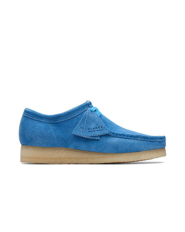 CLARKS ORIGINALS MENS WALLABEE SHOES BRIGHT BLUE-Designer Outlet Sales