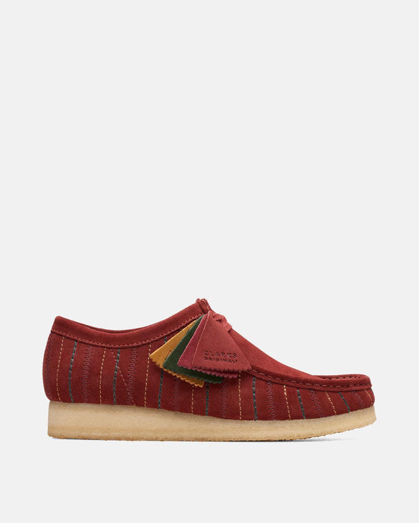 CLARKS ORIGINALS MENS WALLABEE SHOES BURGUNDY COMBI-Designer Outlet Sales