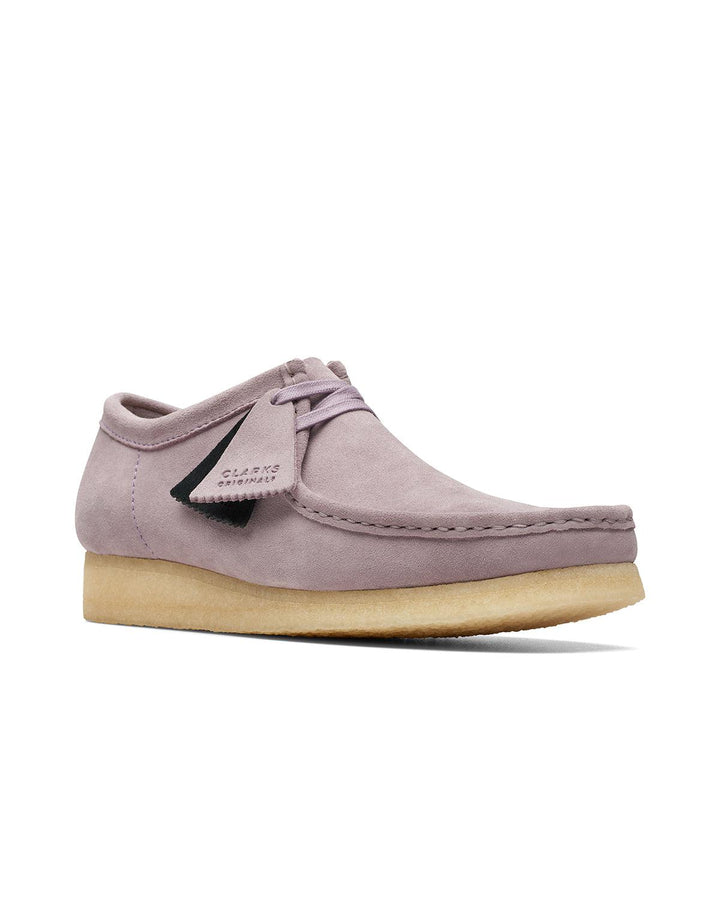 CLARKS ORIGINALS MENS WALLABEE SHOES MAUVE SUEDE-Designer Outlet Sales