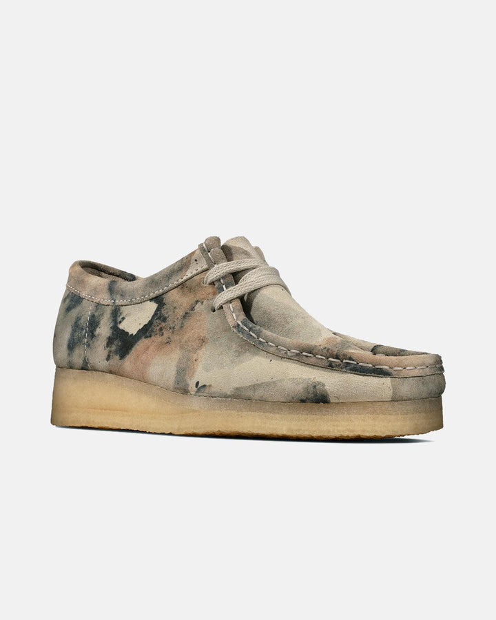 CLARKS ORIGINALS MENS WALLABEE SHOES OFF WHITE CAMO-Designer Outlet Sales