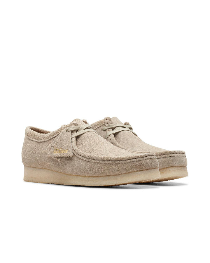 CLARKS ORIGINALS MENS WALLABEE SHOES PALE GREY SUEDE-Designer Outlet Sales