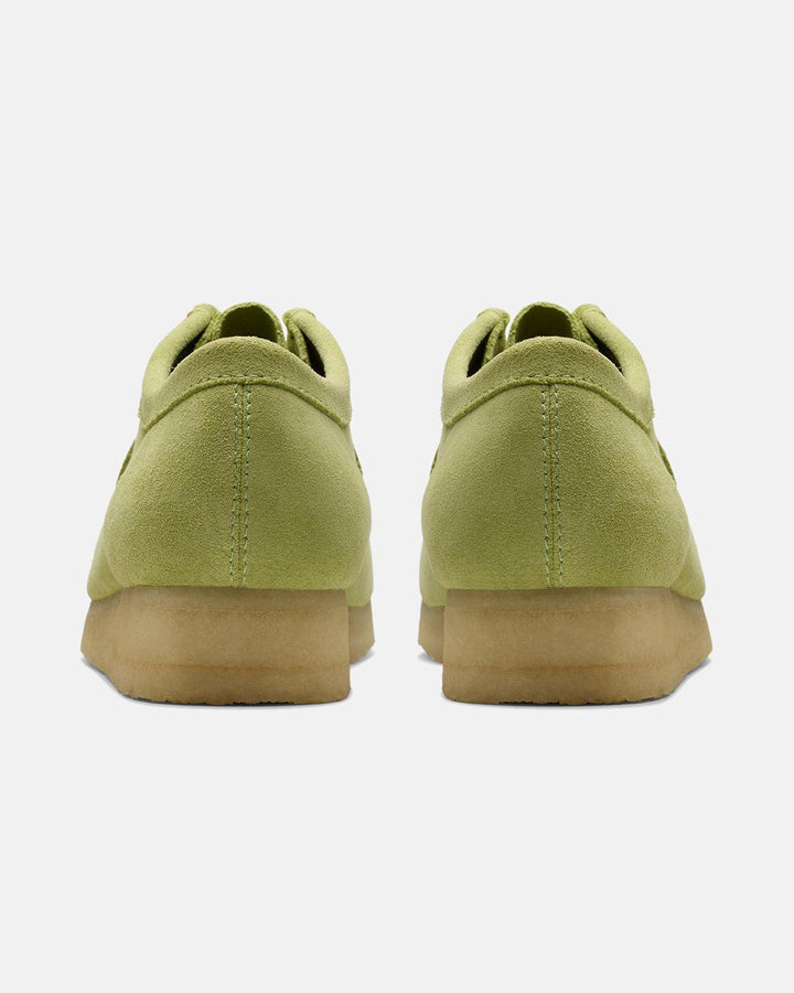 CLARKS ORIGINALS MENS WALLABEE SHOES PALE LIME SUEDE-Designer Outlet Sales