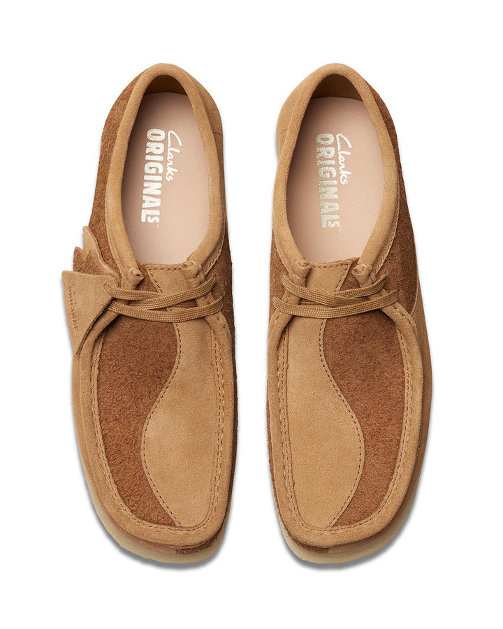 CLARKS ORIGINALS MENS WALLABEE SHOES TAN COMBI-Designer Outlet Sales