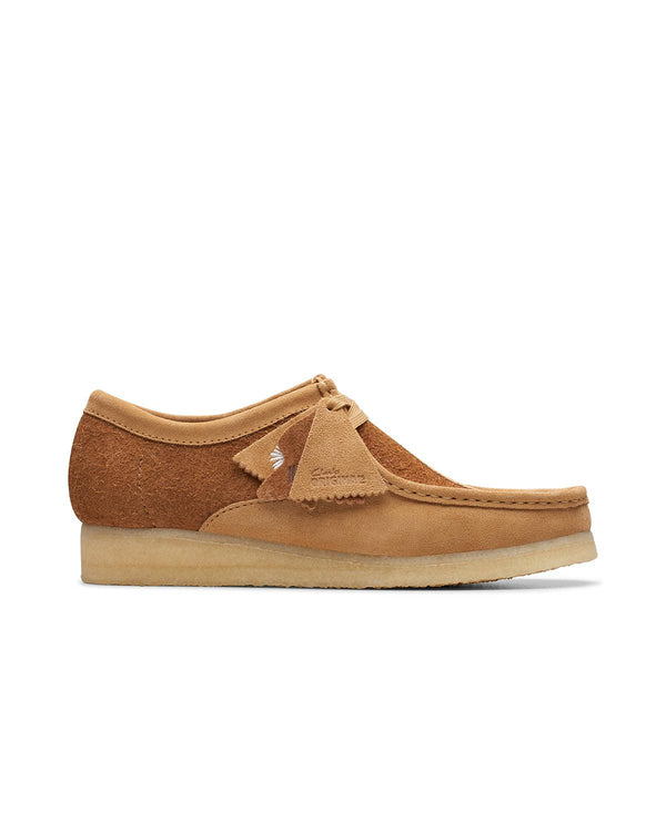 CLARKS ORIGINALS MENS WALLABEE SHOES TAN COMBI-Designer Outlet Sales