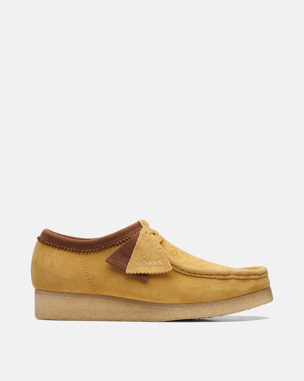 CLARKS ORIGINALS MENS WALLABEE SHOES YELLOW COMBI-Designer Outlet Sales