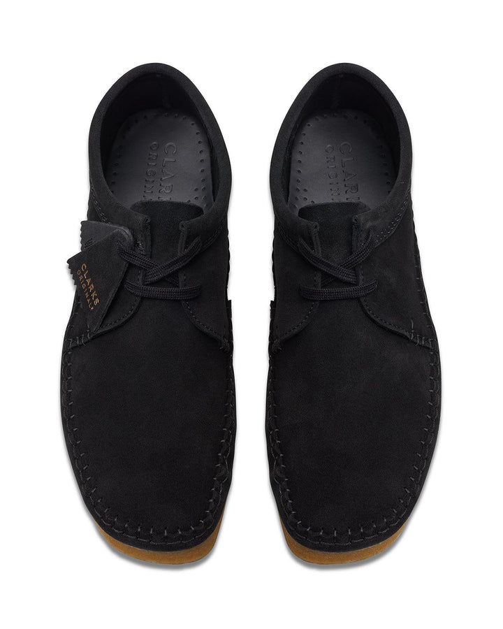 CLARKS ORIGINALS MENS WEAVER SHOES BLACK SUEDE-Designer Outlet Sales