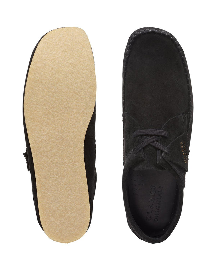 CLARKS ORIGINALS MENS WEAVER SHOES BLACK SUEDE-Designer Outlet Sales