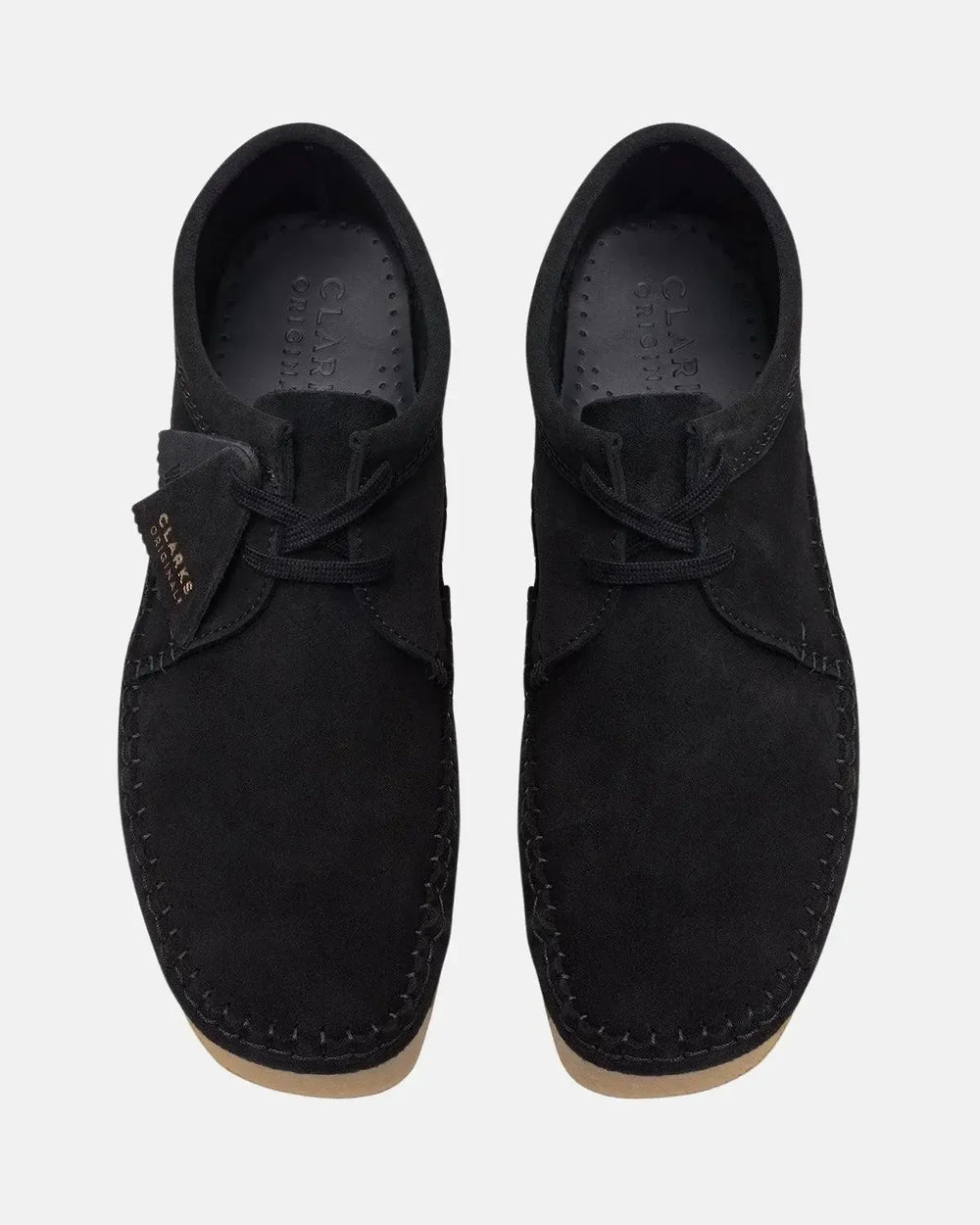 CLARKS ORIGINALS MENS WEAVER SHOES BLACK SUEDE – DESIGNER OUTLET SALES