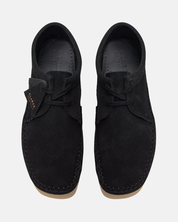 CLARKS ORIGINALS MENS WEAVER SHOES BLACK SUEDE – DESIGNER OUTLET SALES