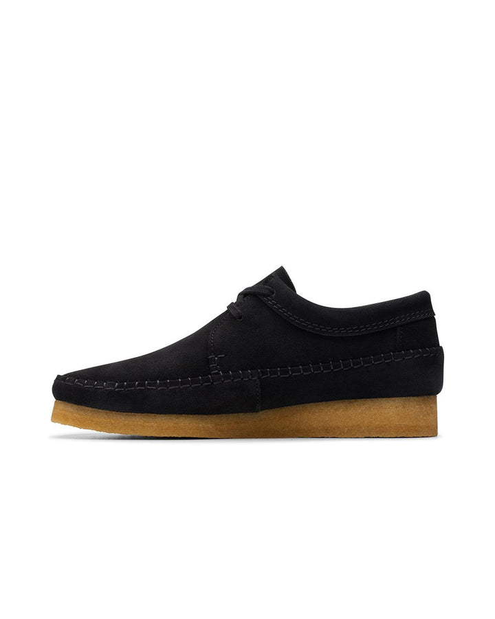 CLARKS ORIGINALS MENS WEAVER SHOES BLACK SUEDE-Designer Outlet Sales