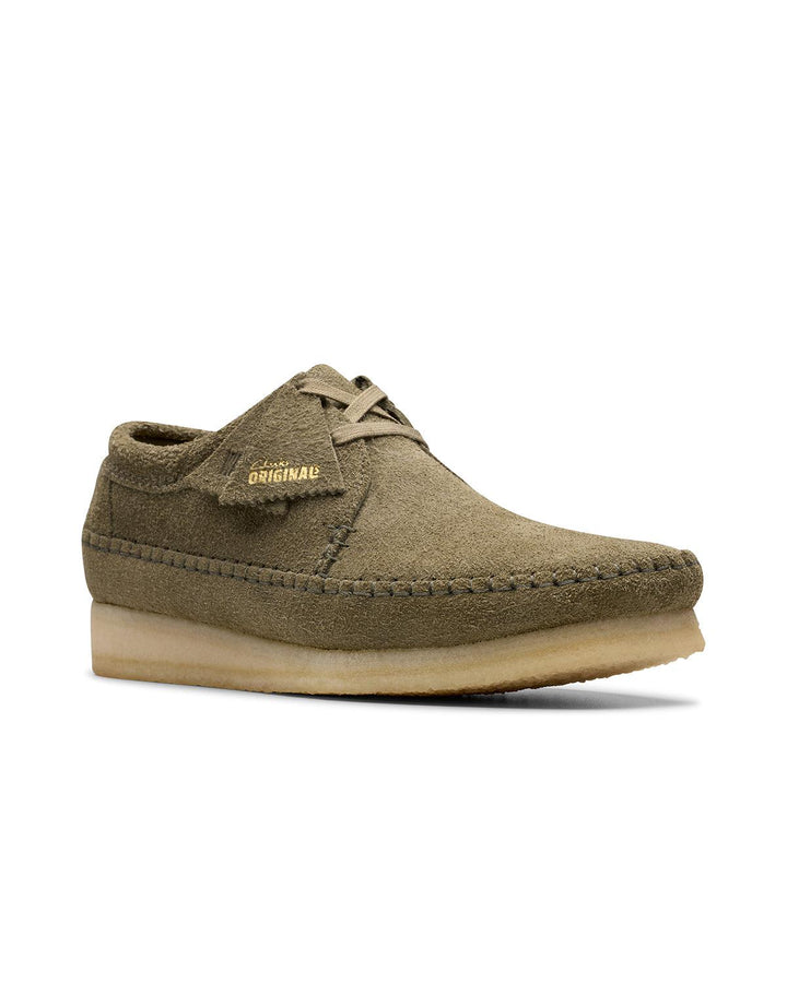 CLARKS ORIGINALS MENS WEAVER SHOES PALE KHAKI SUEDE-Designer Outlet Sales