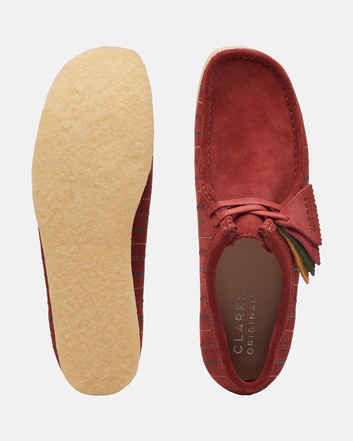 CLARKS ORIGINALS WALLABEE SHOES BURGUNDY COMBI – CLARKS-26174512-UK7 | Studio DOS by Designer Outlet Sales