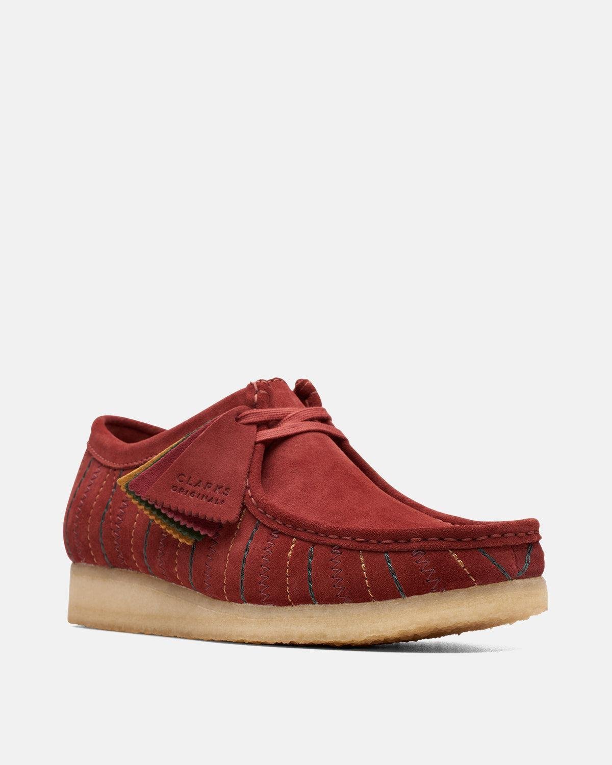 CLARKS ORIGINALS WALLABEE SHOES BURGUNDY COMBI – CLARKS-26174512-UK7 | Studio DOS by Designer Outlet Sales