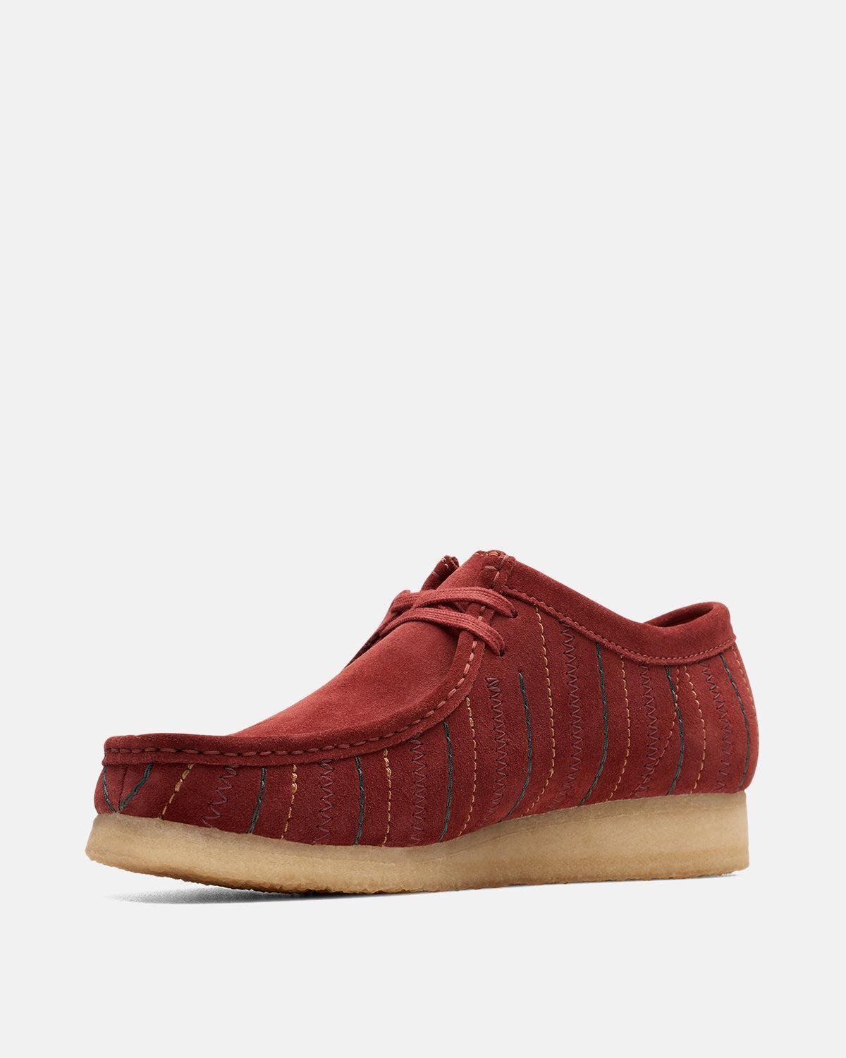 CLARKS ORIGINALS WALLABEE SHOES BURGUNDY COMBI – CLARKS-26174512-UK7 | Studio DOS by Designer Outlet Sales
