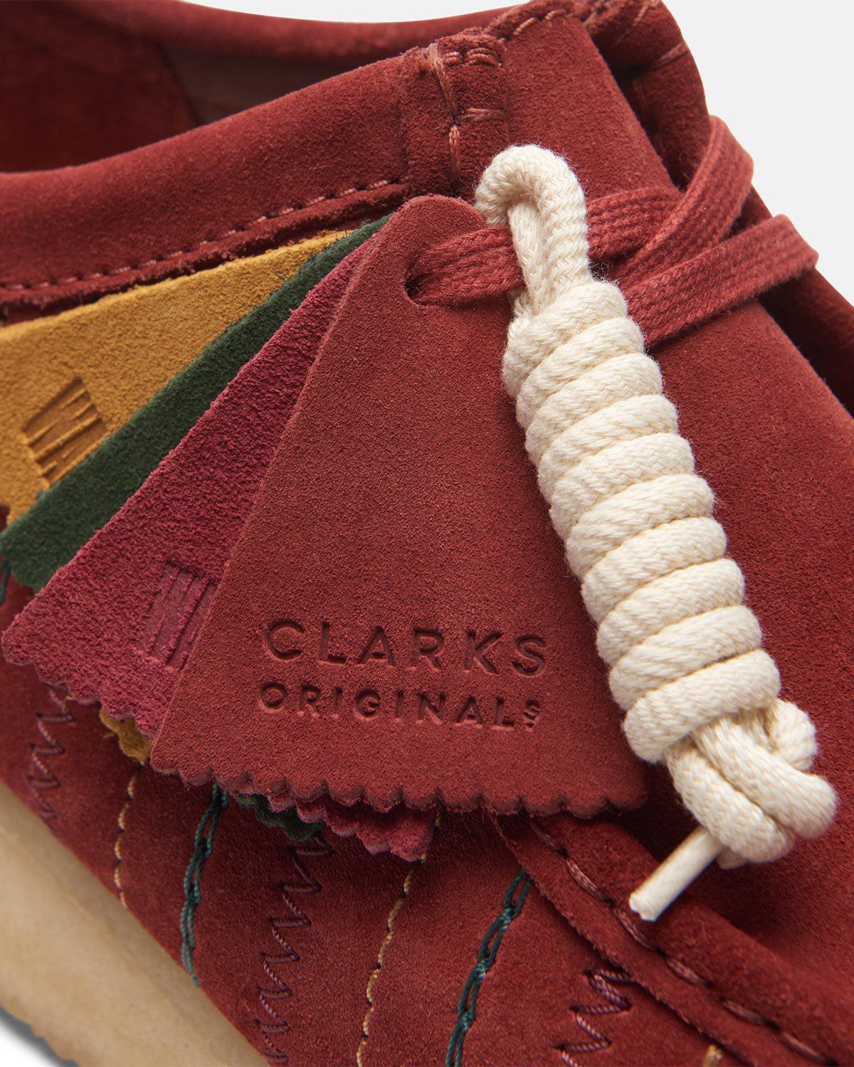 CLARKS ORIGINALS WALLABEE SHOES BURGUNDY COMBI – CLARKS-26174512-UK7 | Studio DOS by Designer Outlet Sales