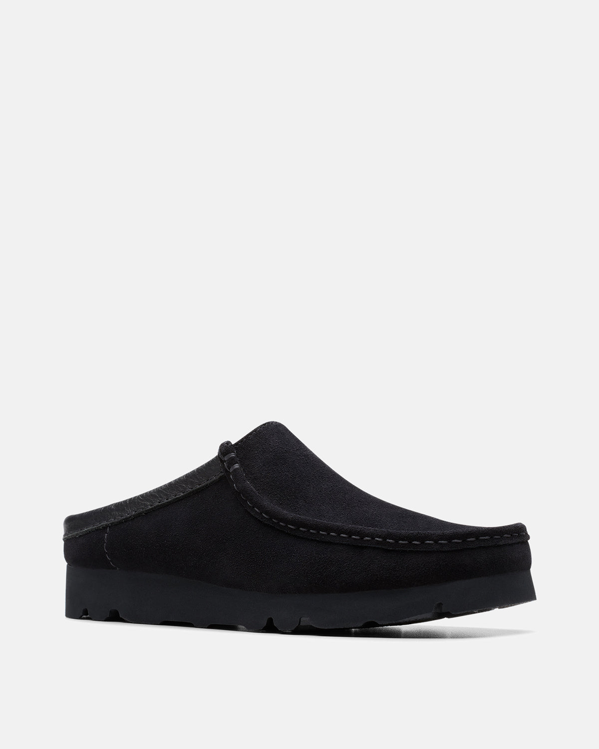 CLARKS ORIGINALS WALLABEE SLIP SHOES BLACK SUEDE – CLARKS-26180443-UK7 | Studio DOS by Designer Outlet Sales