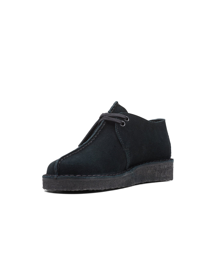 CLARKS ORIGINALS WOMENS DESERT TREK SHOES BLACK SUEDE-Designer Outlet Sales