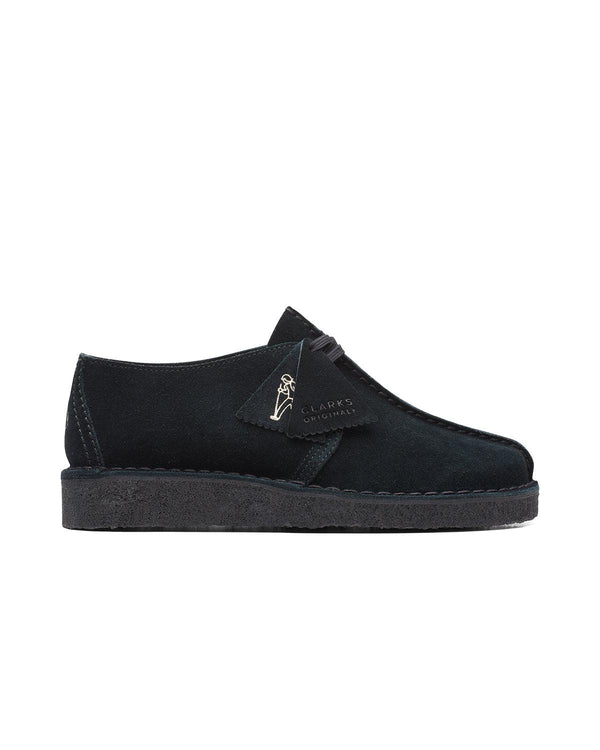 CLARKS ORIGINALS WOMENS DESERT TREK SHOES BLACK SUEDE-Designer Outlet Sales