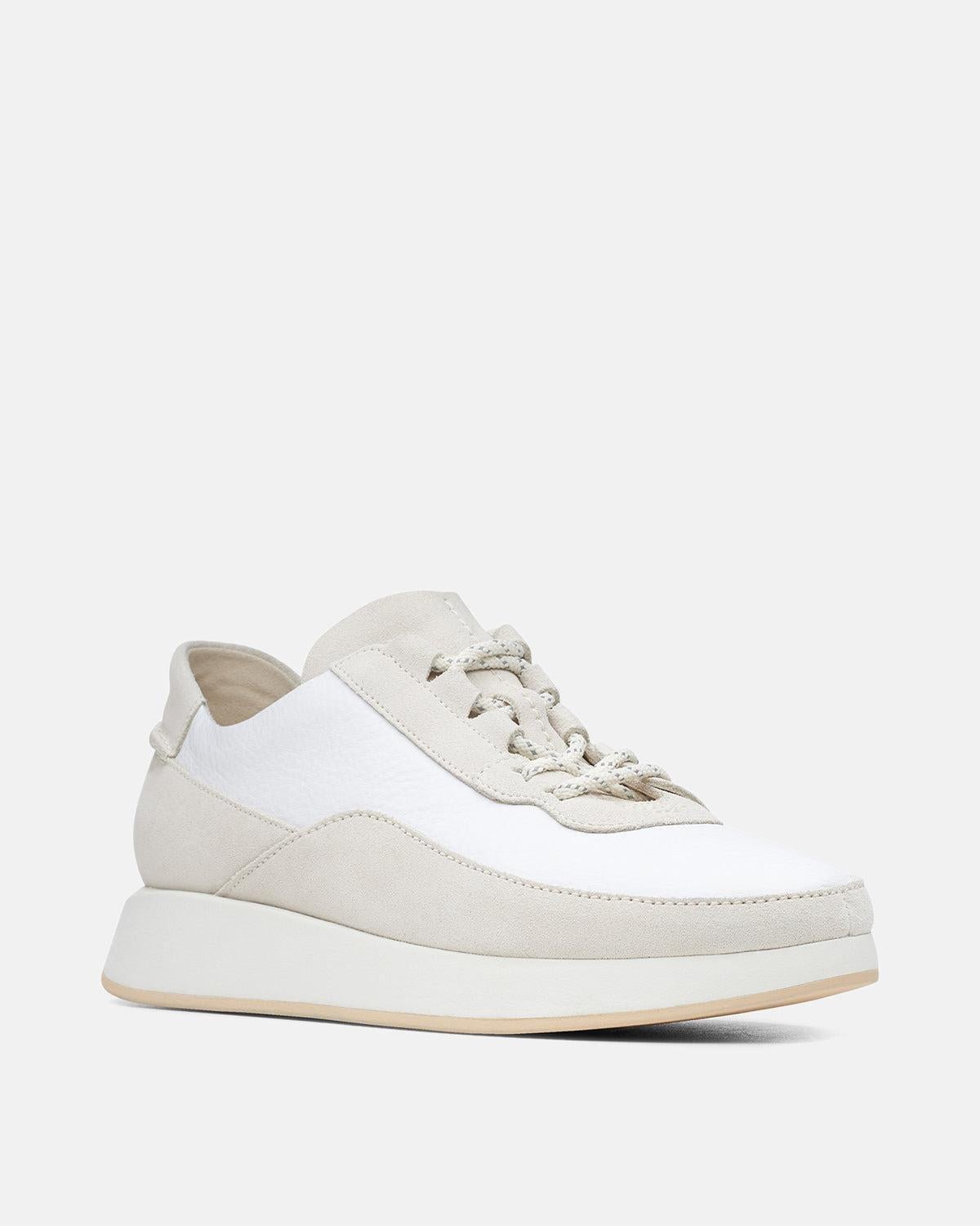 CLARKS ORIGINALS WOMENS KIOWA PACE TRAINERS WHITE COMBI – CLARKS-26148464-UK4 | Studio DOS by Designer Outlet Sales