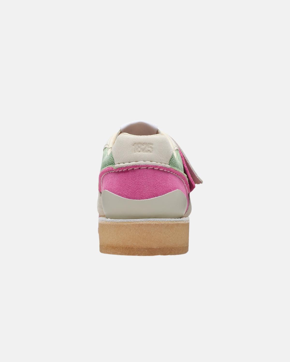 CLARKS ORIGINALS WOMENS TOR RUN TRAINERS PINK GREEN COMBI – CLARKS-26170029-UK3 | Studio DOS by Designer Outlet Sales