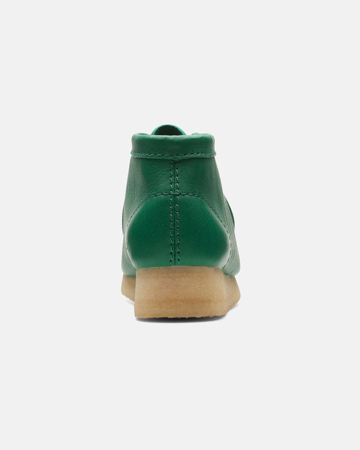 CLARKS ORIGINALS WOMENS WALLABEE BOOTS CACTUS GREEN LEATHER-Designer Outlet Sales