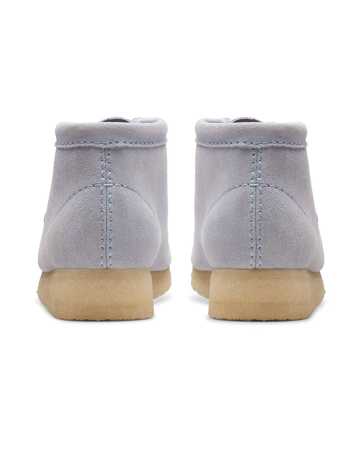 CLARKS ORIGINALS WOMENS WALLABEE BOOTS CLOUD GREY SUEDE-Designer Outlet Sales